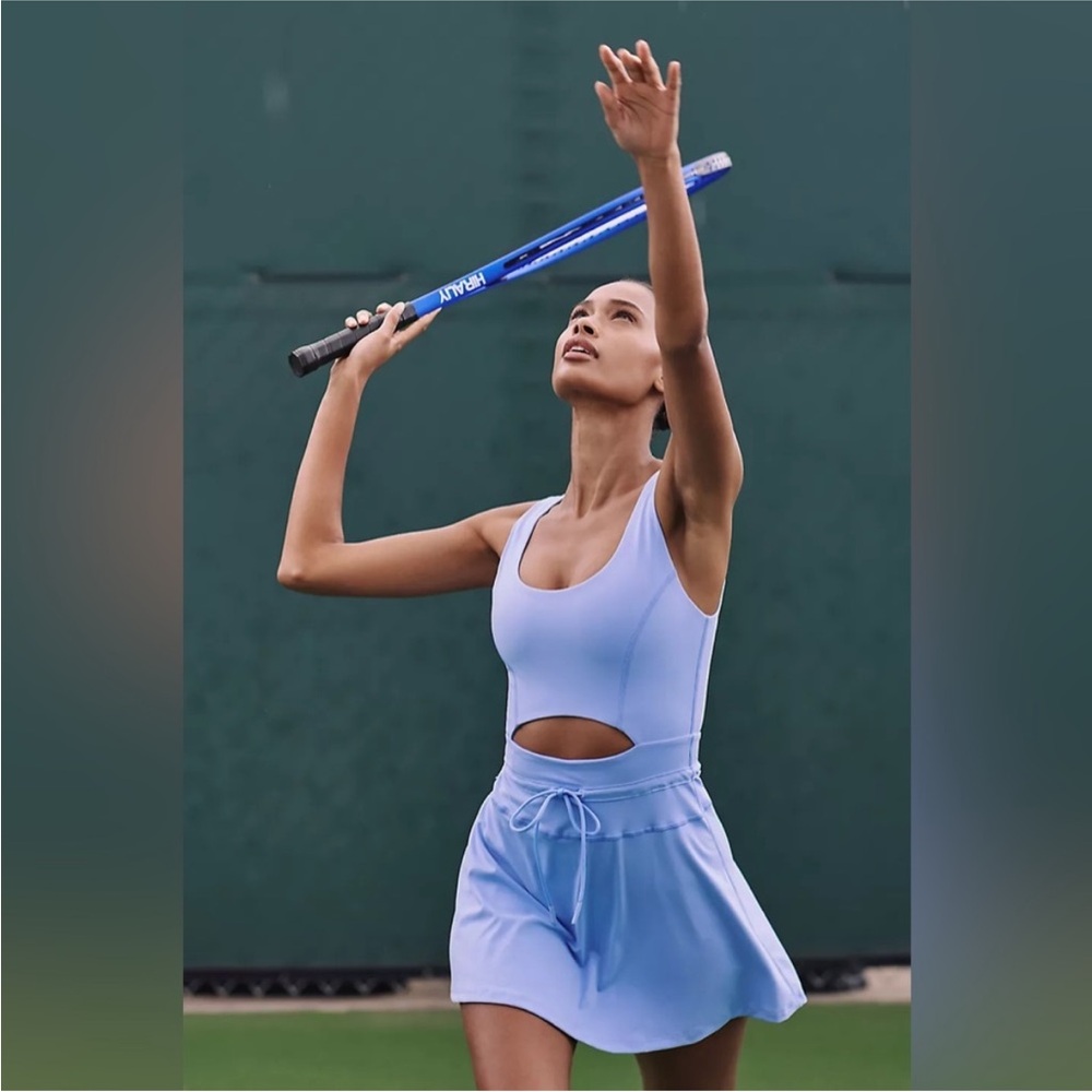 L*Space Active Patterson Light Blue Cutout workout Dress